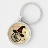 モノグラムCハロウィンスカイウィッチスパイダーズ名 キーホルダー (正面)