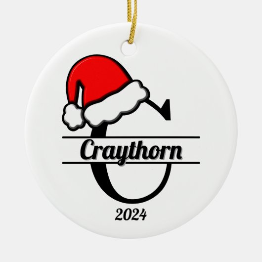 モノグラムCファミリー | 両面 セラミックオーナメント (正面)