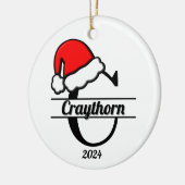 モノグラムCファミリー | 両面 セラミックオーナメント (左)