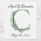 モノグラムCラベンダーユーカリ ワインラベル (シングルラベル)