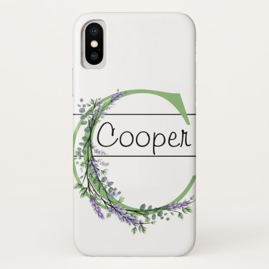 モノグラムCラベンダーユーカリ Case-Mate iPhoneケース (裏面)