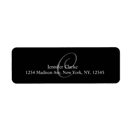 モノグラムC住所 シール (正面)