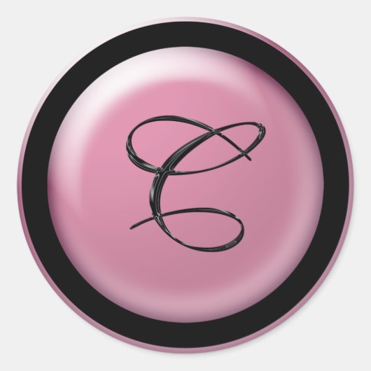 モノグラムC招待状 ラウンドシール (正面)