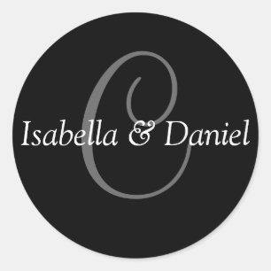 モノグラムC結婚シール ラウンドシール