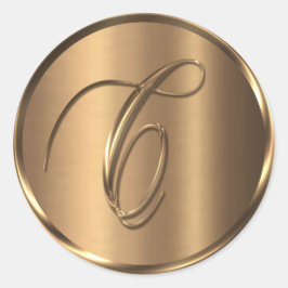 モノグラムC非金属ブロンズ封筒用シール ラウンドシール