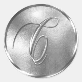 モノグラムC非金属銀封筒用シール ラウンドシール