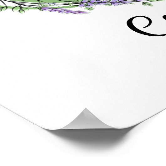 モノグラムC ラベンダー ユーカリ ぬりえポスター ポスター (角)