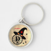 モノグラムDハロウィーンスカイウィッチスパイダーズ名 キーホルダー (正面)