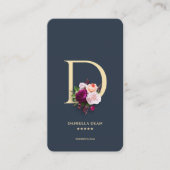 モノグラムDプロフェッショナルダークブルー金ゴールド 名刺 (正面)