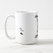 モノグラムDマグカップと音符 コーヒーマグカップ (左)