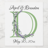 モノグラムDラベンダーユーカリ ワインラベル (シングルラベル)