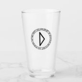 モノグラムD -バイキングスタイル- Pint Glass タンブラーグラス (正面)
