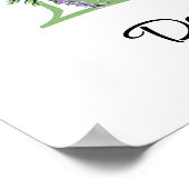 モノグラムD ラベンダー ユーカリ ぬりえ ポスター (角)