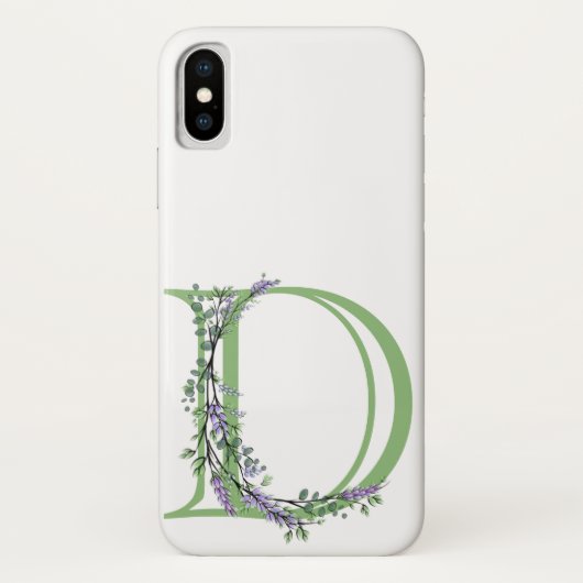 モノグラムD ラベンダー ユーカリ Case-Mate iPhoneケース (裏面)
