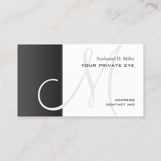 モノグラムDIY燻灰 名刺 (裏面)