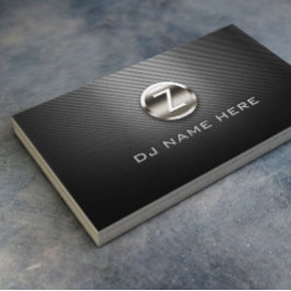 モノグラムDJプロフェッショナルスチールメタリック 名刺