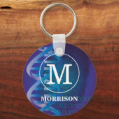 モノグラムDNA指紋科学 キーホルダー (正面)