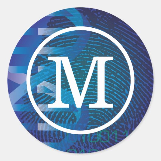 モノグラムDNA指紋 ラウンドシール (正面)