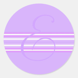 モノグラムEステッカー ラウンドシール