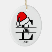 モノグラムEファミリー | 両面 セラミックオーナメント (右)