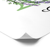 モノグラムEラベンダーユーカリ ポスター (角)