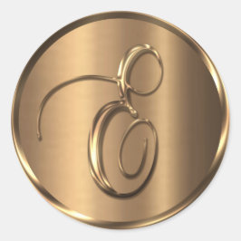 モノグラムE非金属ブロンズ封筒用シール ラウンドシール