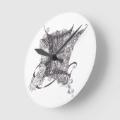 モノグラムE ラウンド壁時計 (傾斜)