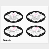 モノグラムF結婚サンキューステッカー楕円 楕円形シール (シート)