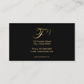 モノグラムF馬の金ゴールド色 名刺 (裏面)