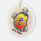 モノグラムGソックモンキー セラミックオーナメント (左)