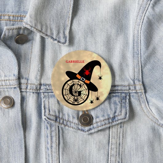 モノグラムGハロウィーンスカイウィッチスパイダーズ名ボタン 缶バッジ (インサイチュ)