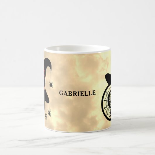 モノグラムGハロウィーンスカイウィッチスパイダーズ名 コーヒーマグカップ (中央)