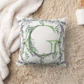 モノグラムGラベンダーユーカリ クッション (ブランケット)