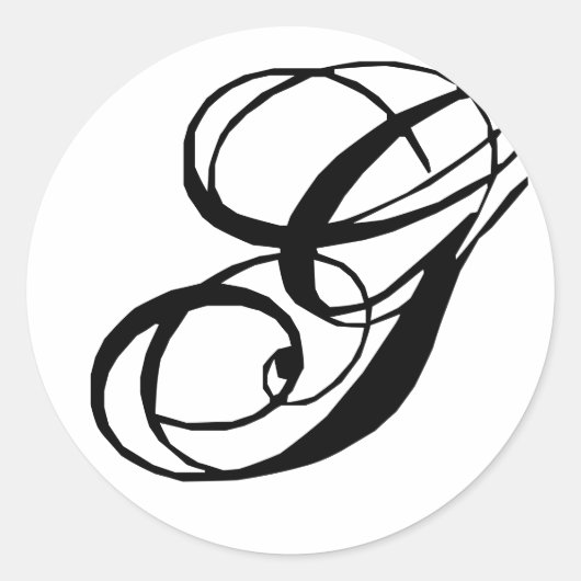 モノグラムG結婚のシールシール ラウンドシール (正面)