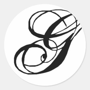 モノグラムG結婚のシールシール ラウンドシール