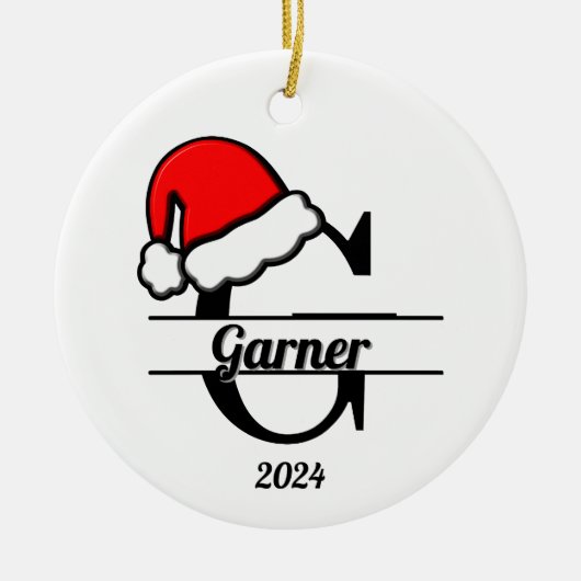 モノグラムG | 両面 セラミックオーナメント (正面)