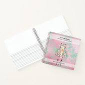 モノグラムGIRAFFEボホかわいらしガーリーモダン花 ノートブック (内部)