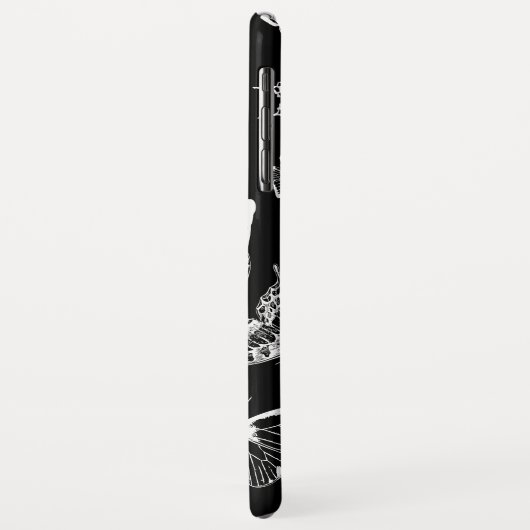 モノグラムGL BW蝶 Case-Mate iPhoneケース (裏面/左)