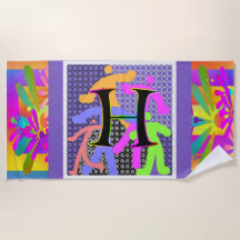 モノグラムHおもしろい姿ビーチタオル