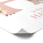 モノグラムHキュートサファリアニマル子供部屋ウォール ポスター (角)