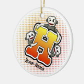 モノグラムHソックモンキー セラミックオーナメント (左)