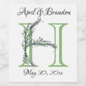 モノグラムHラベンダーユーカリ ワインラベル (シングルラベル)