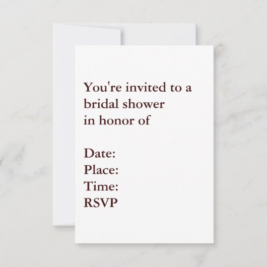 モノグラムH 招待状 (裏面)