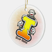 モノグラムIソックサル セラミックオーナメント (左)