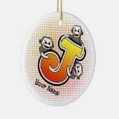 モノグラムJソックモンキー セラミックオーナメント (右)