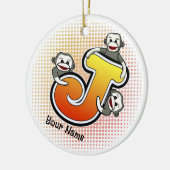 モノグラムJソックモンキー セラミックオーナメント (左)