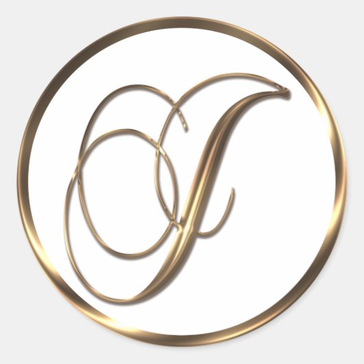 モノグラムJフェイクブロンズ ラウンドシール (正面)