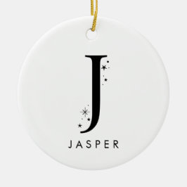 モノグラムJ天の名前 セラミックオーナメント
