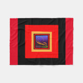 モノグラムJ赤 フリースブランケット (正面(横))