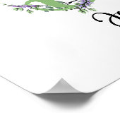 モノグラムJ ラベンダー ユーカリ ぬりえ ポスター (角)